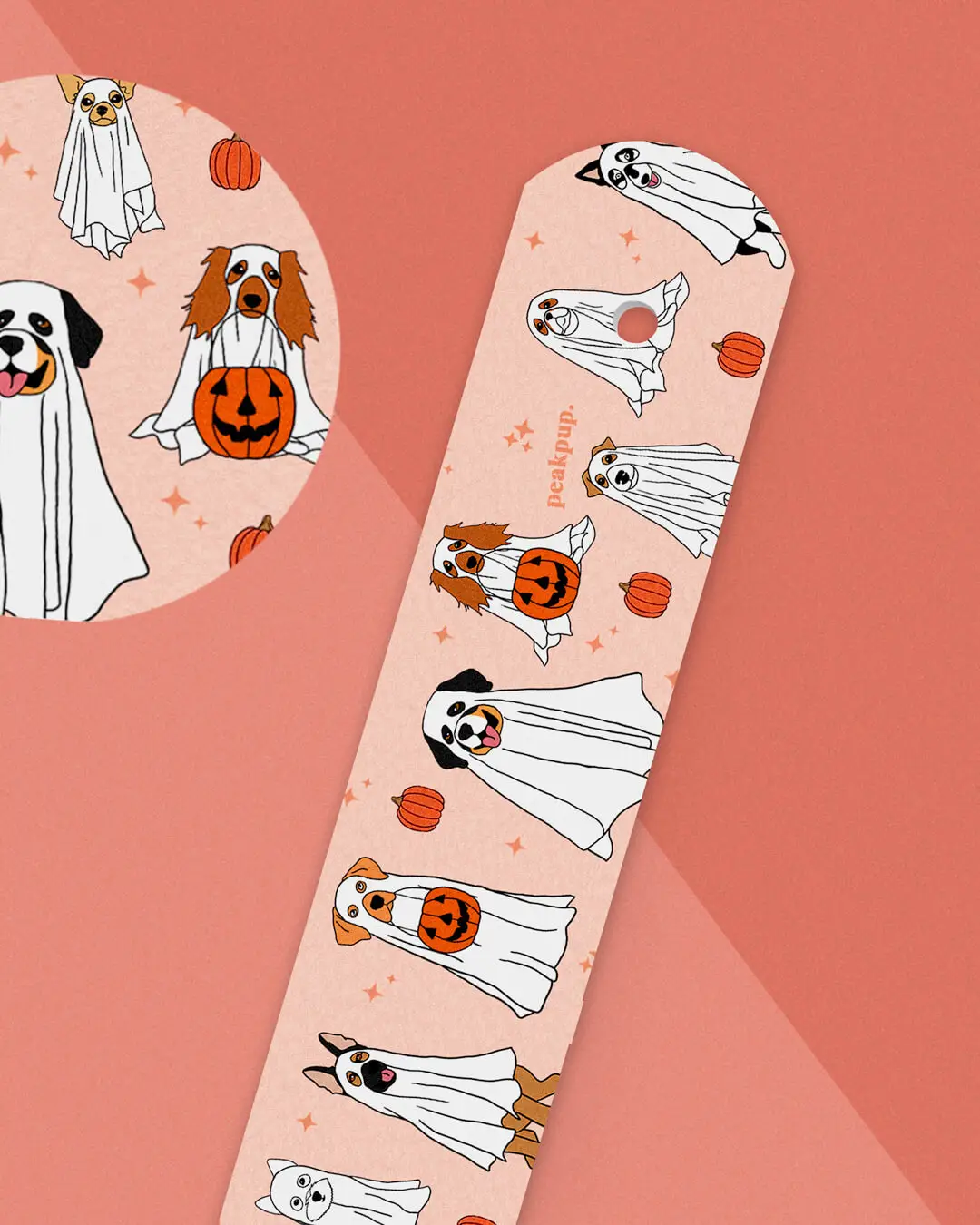 peakpup pupon für Unique Design Hundehalsband - Herbstkollektion - Halloween Hunde Design