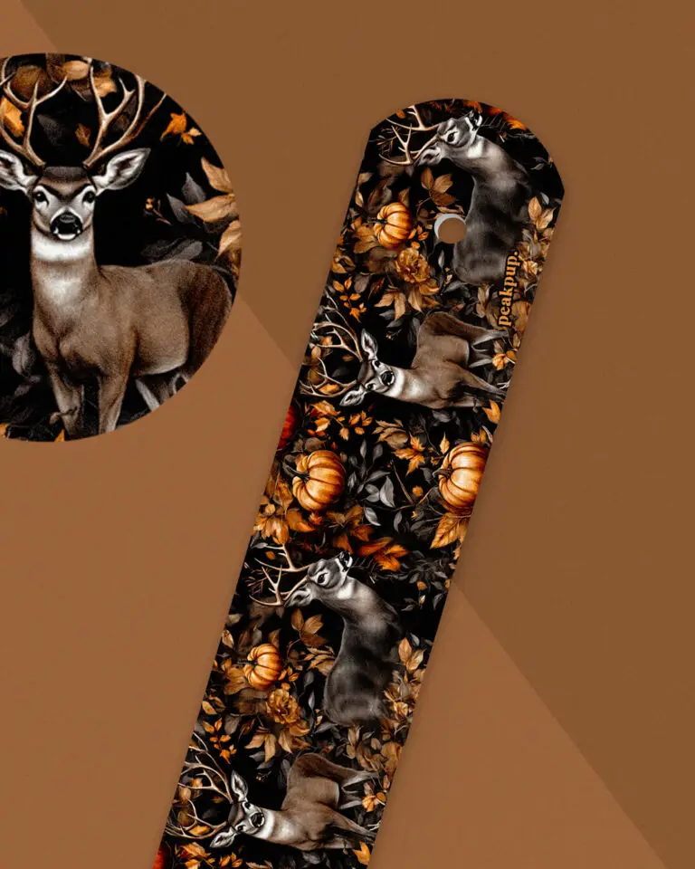 peakpup pupon für Unique Design Hundehalsband - Herbstkollektion - Reh Design