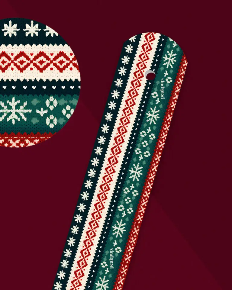 peakpup pupon für Unique Design Hundehalsband - Winterkollektion - Sweater Design