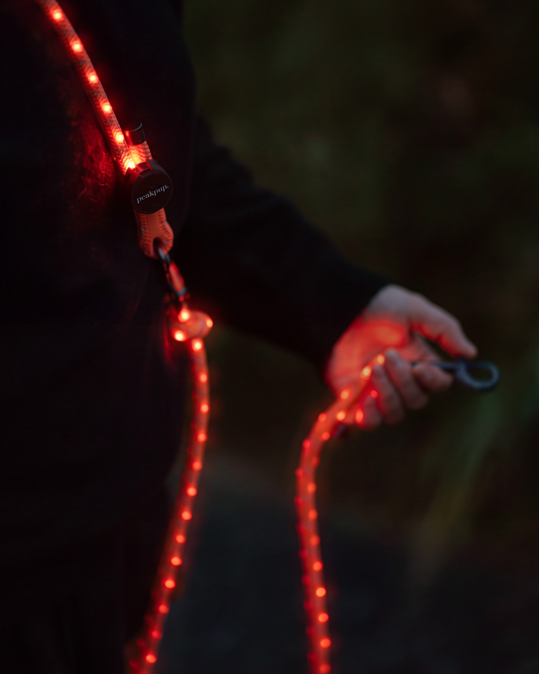 lightlead_outdoor_03 peakpup lightlead - LED Leine mit Akku und USB-C